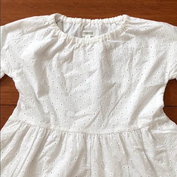 🎉HP🎉NWT Gymboree Girls White Eyelet Dress - M7/8 - Picture 2 of 6